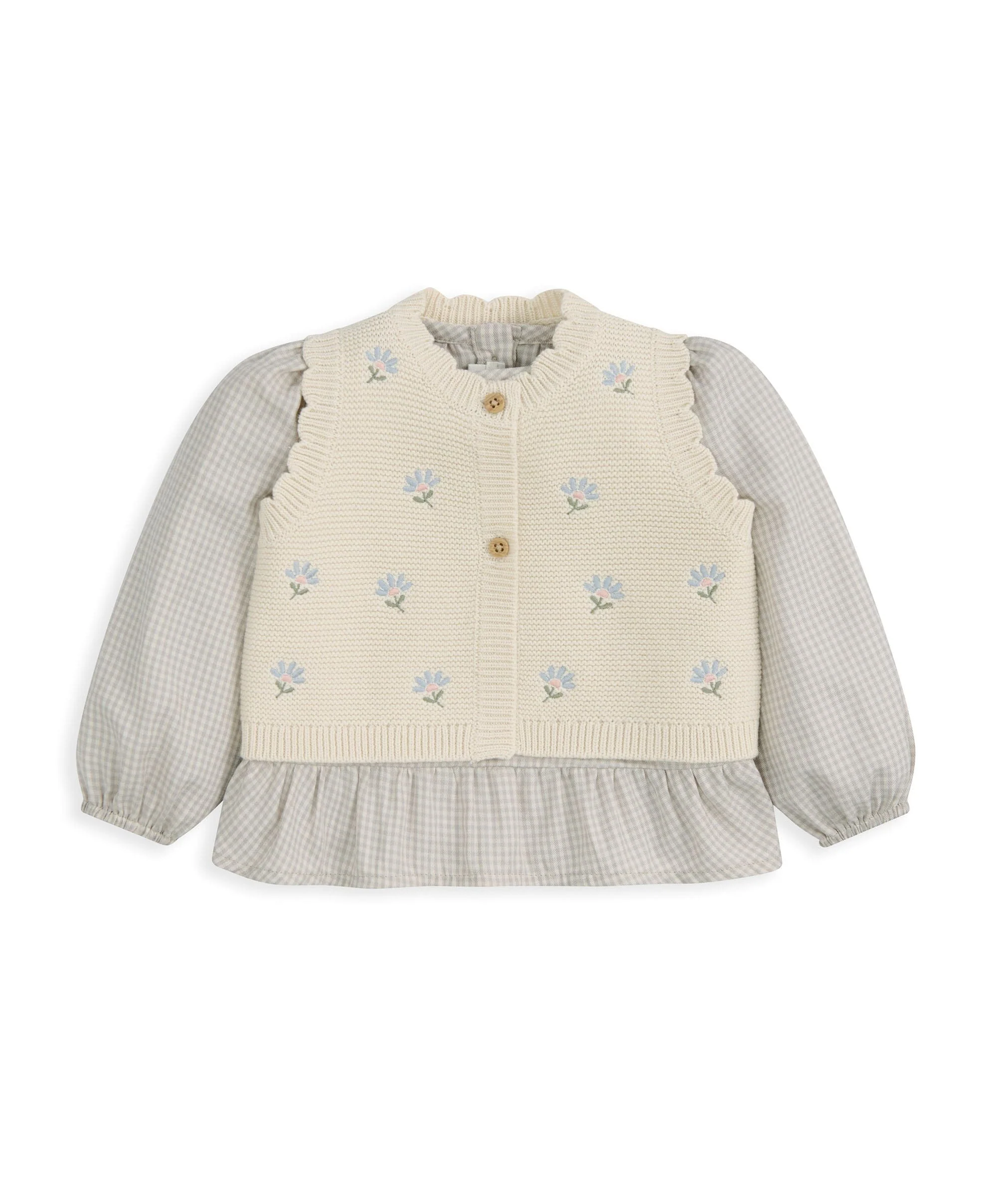 Knitted Girls Waistcoat & Top Set - Image 4