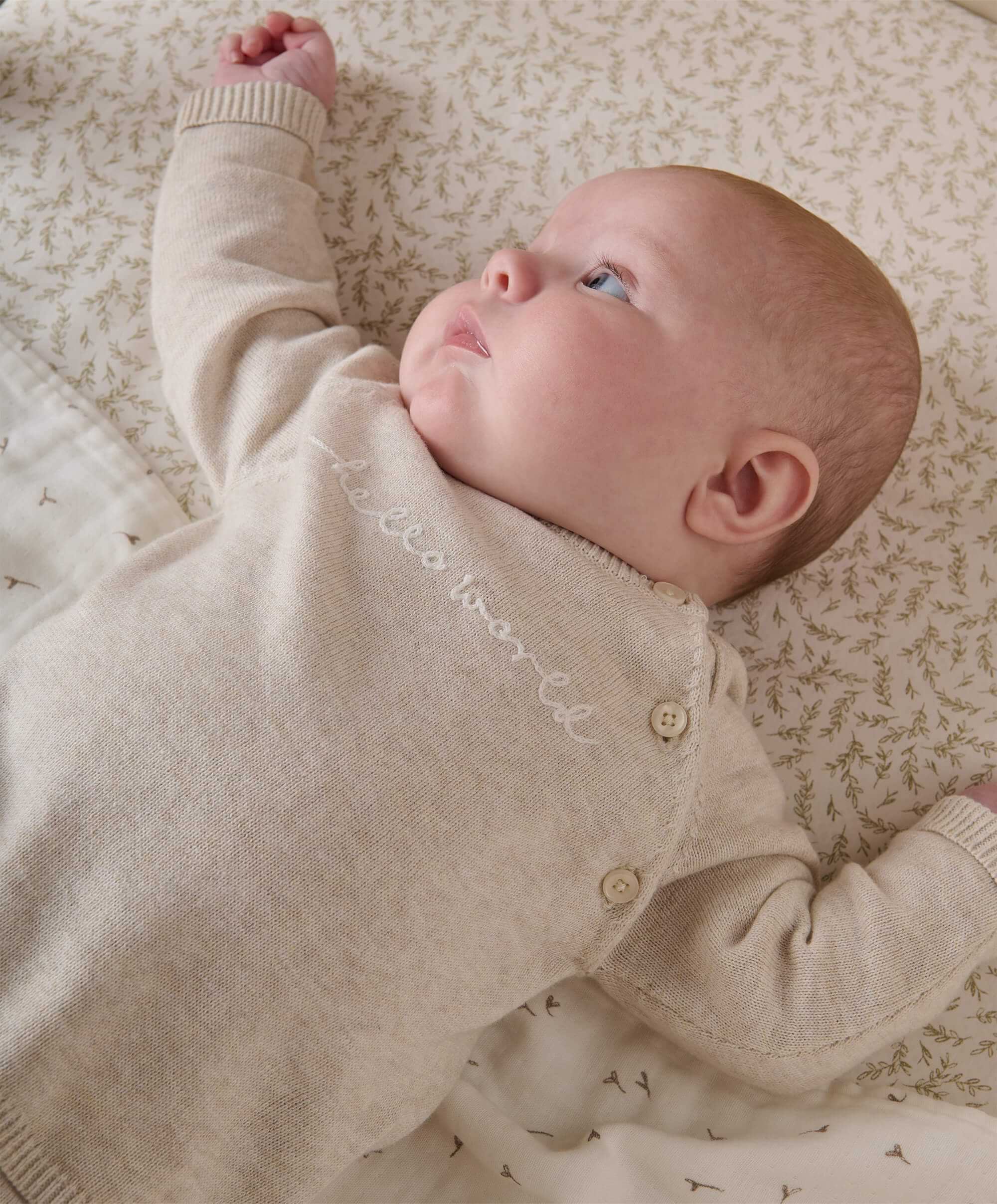 Hello World Knit Set (2 Piece) - Beige - Image 11