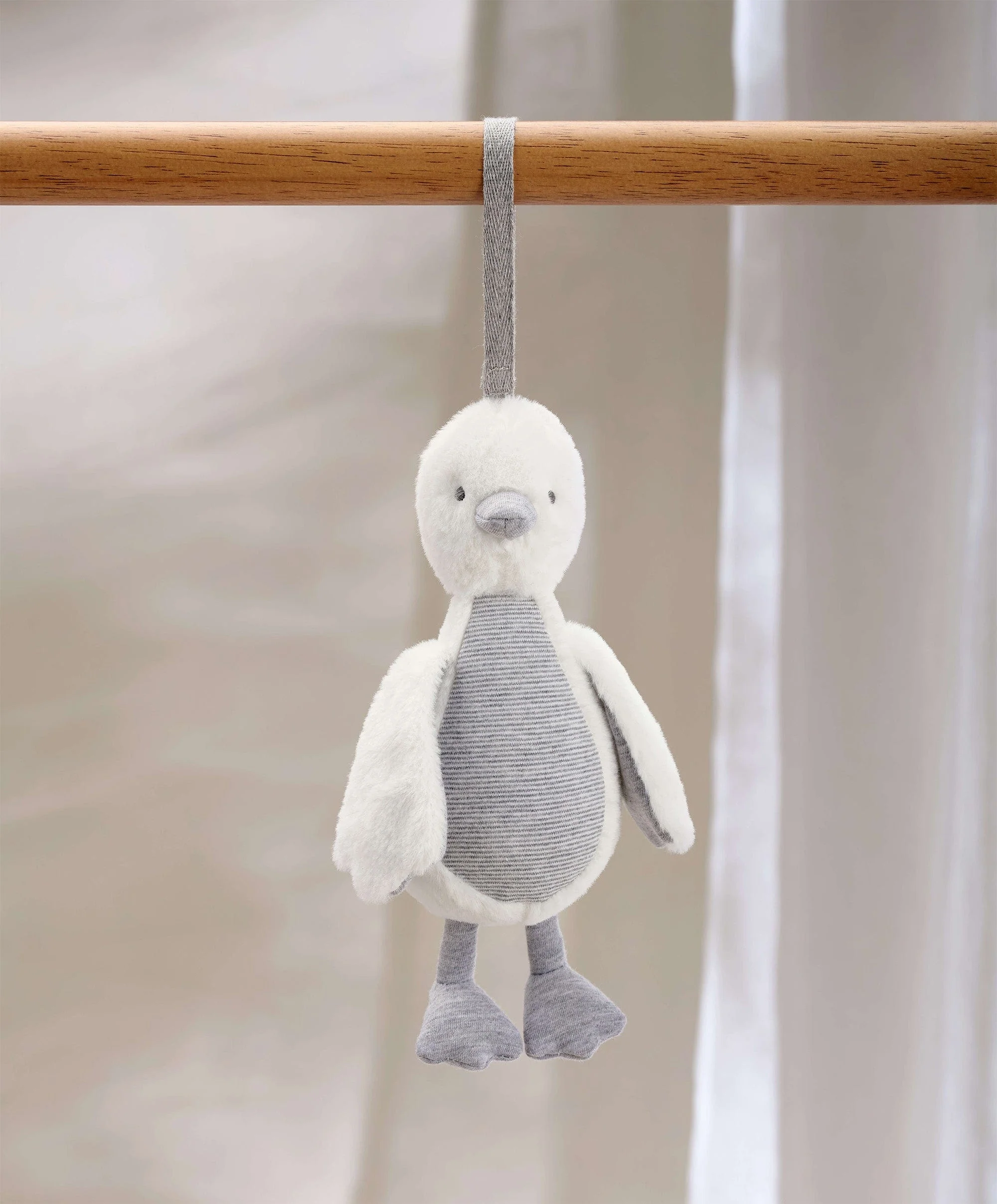 Welcome to the World Chime Duck Travel Toy - Grey - Image 5