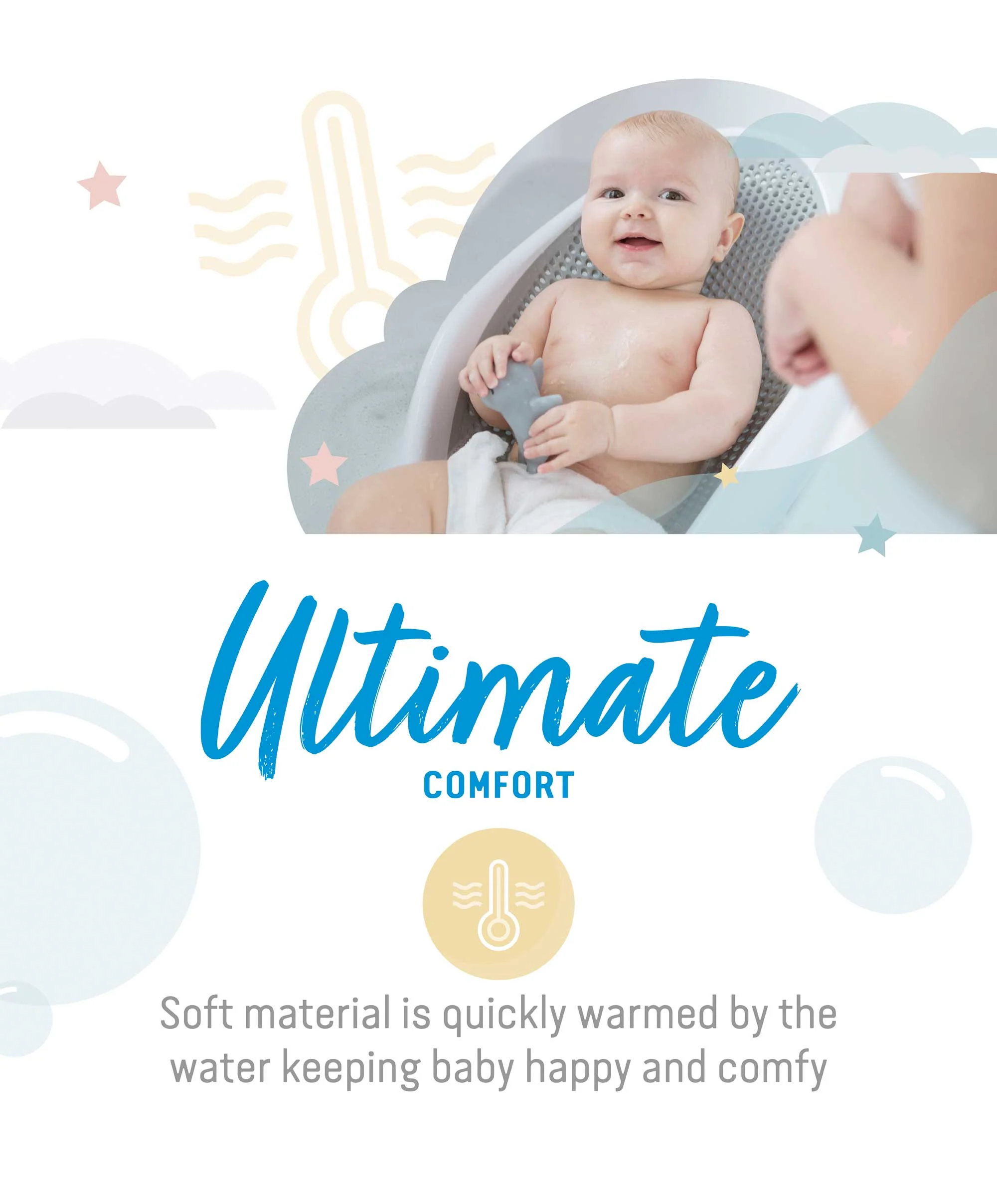 Angelcare Soft Touch Baby Bath Support - Grey - Image 13