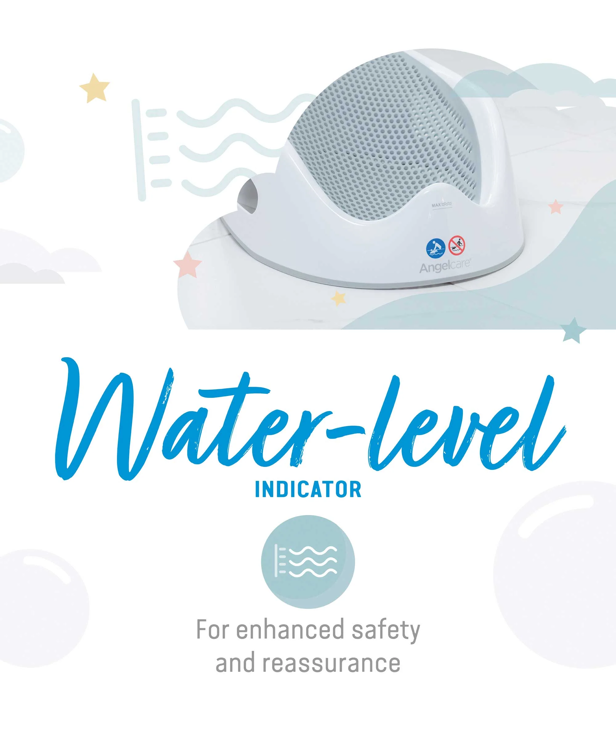 Angelcare Soft Touch Baby Bath Support - Grey - Image 14