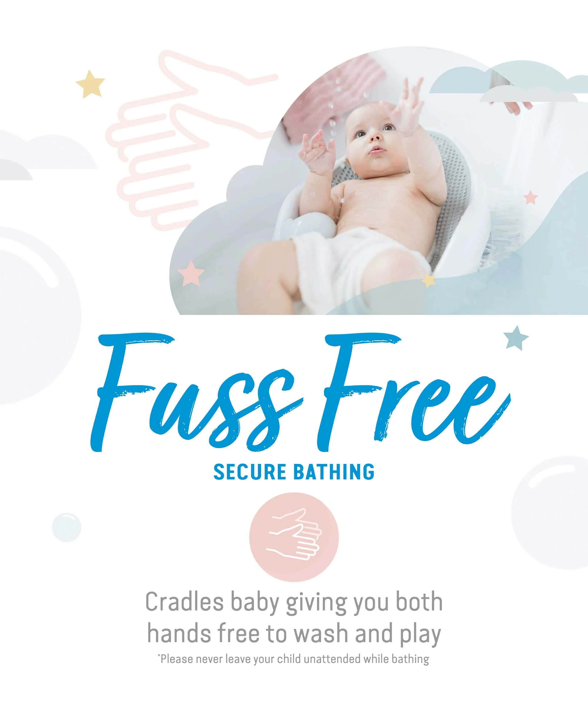 Angelcare Soft Touch Baby Bath Support - Grey - Image 3