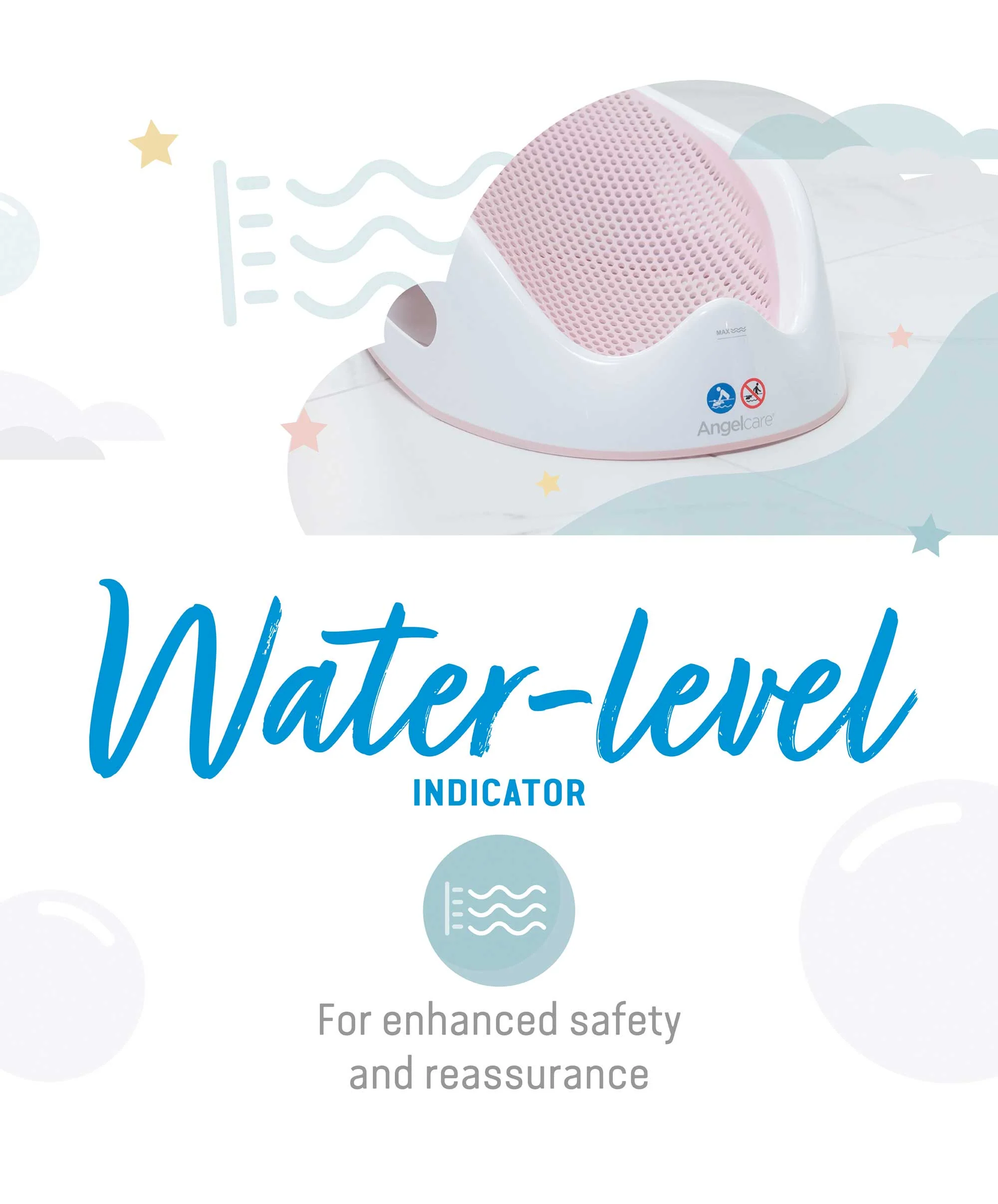 Angelcare Soft Touch Baby Bath Support - Pink - Image 12