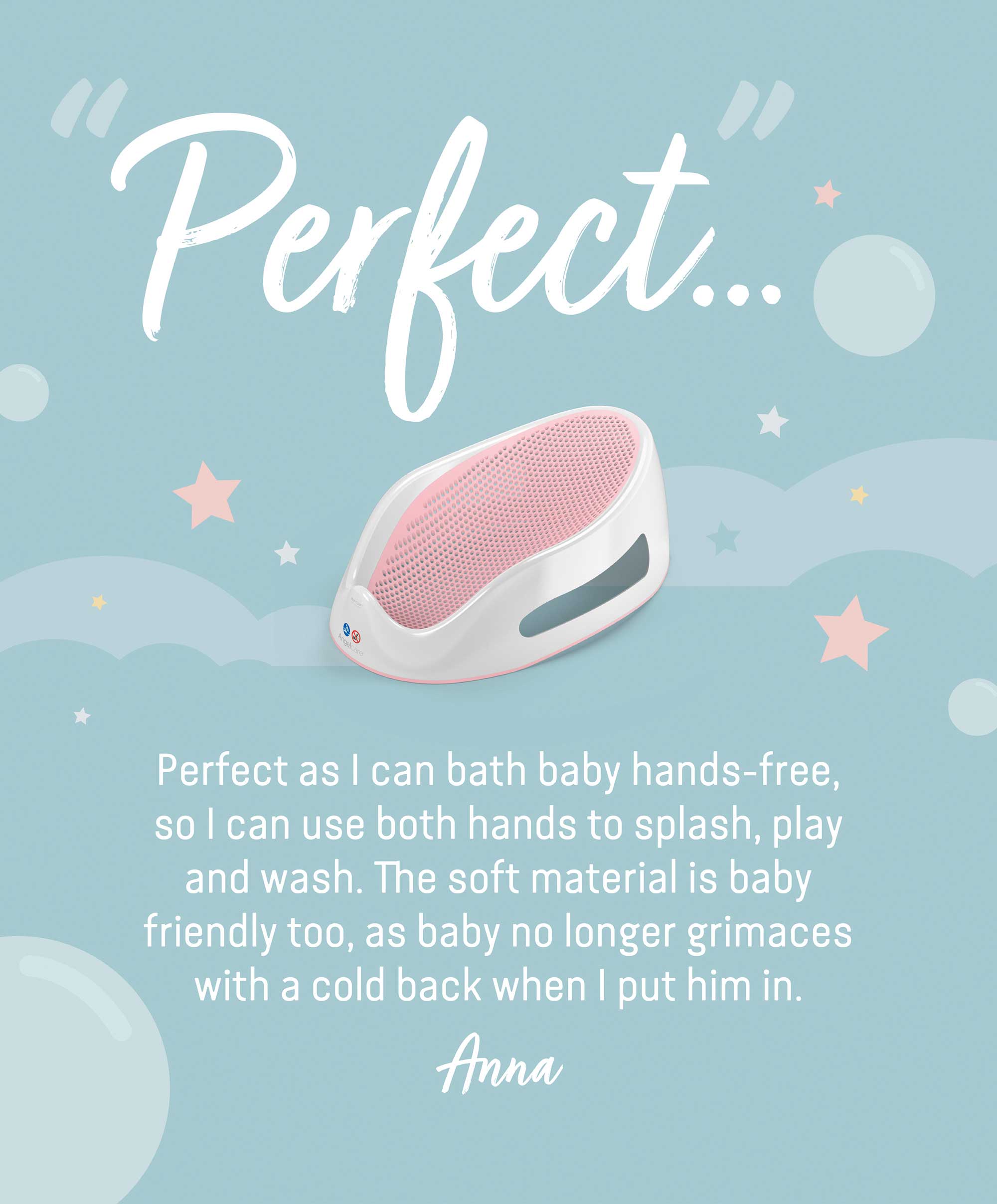 Angelcare Soft Touch Baby Bath Support - Pink - Image 15