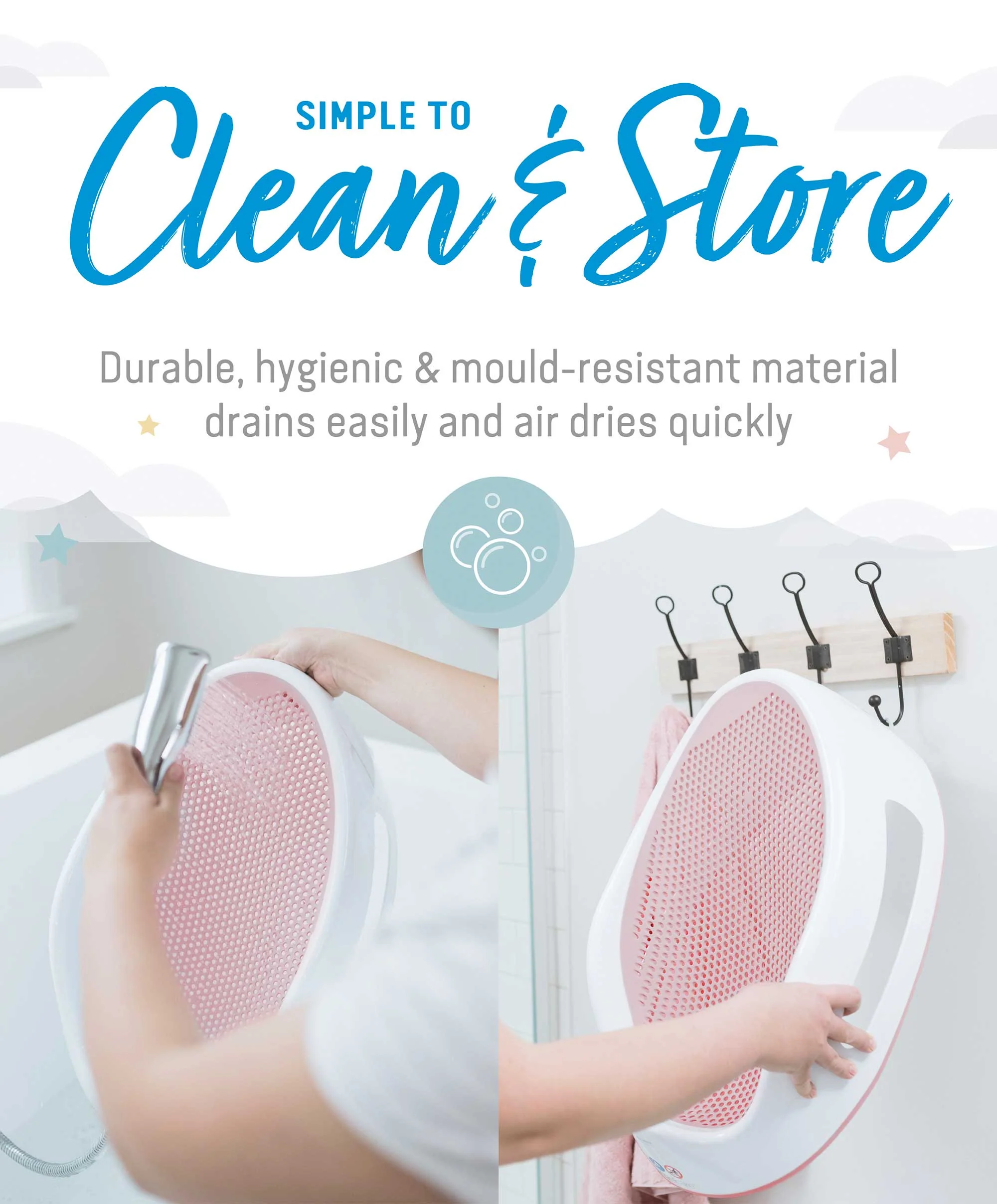 Angelcare Soft Touch Baby Bath Support - Pink - Image 5