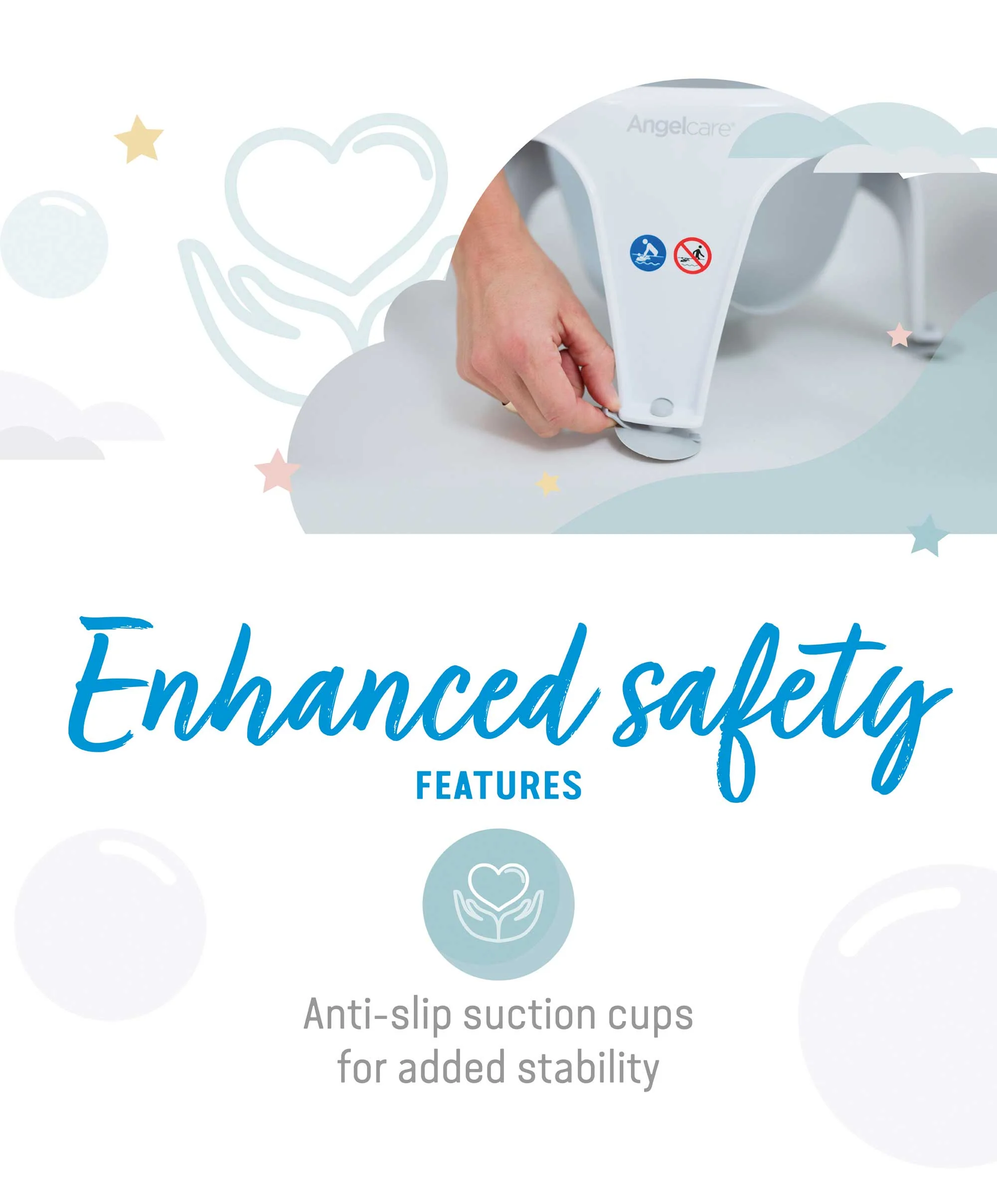 Angelcare Aqua Soft Touch Baby Bath Seat - Grey - Image 12