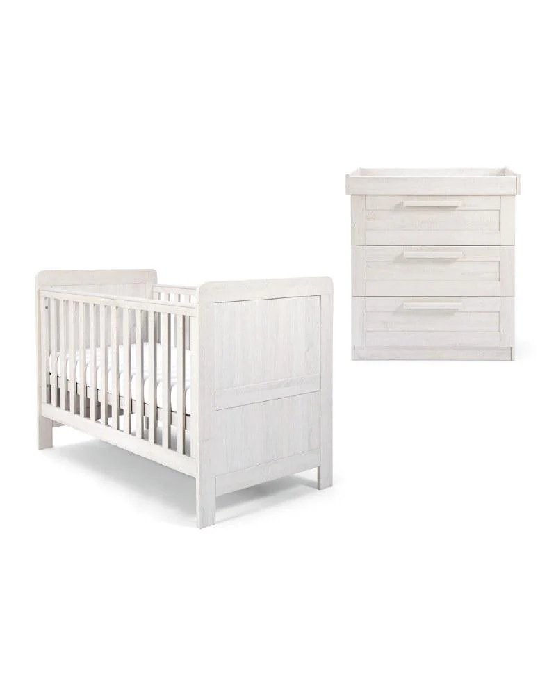 Atlas 2 Piece Cotbed Set with Dresser Changer - Nimbus White - Image 13