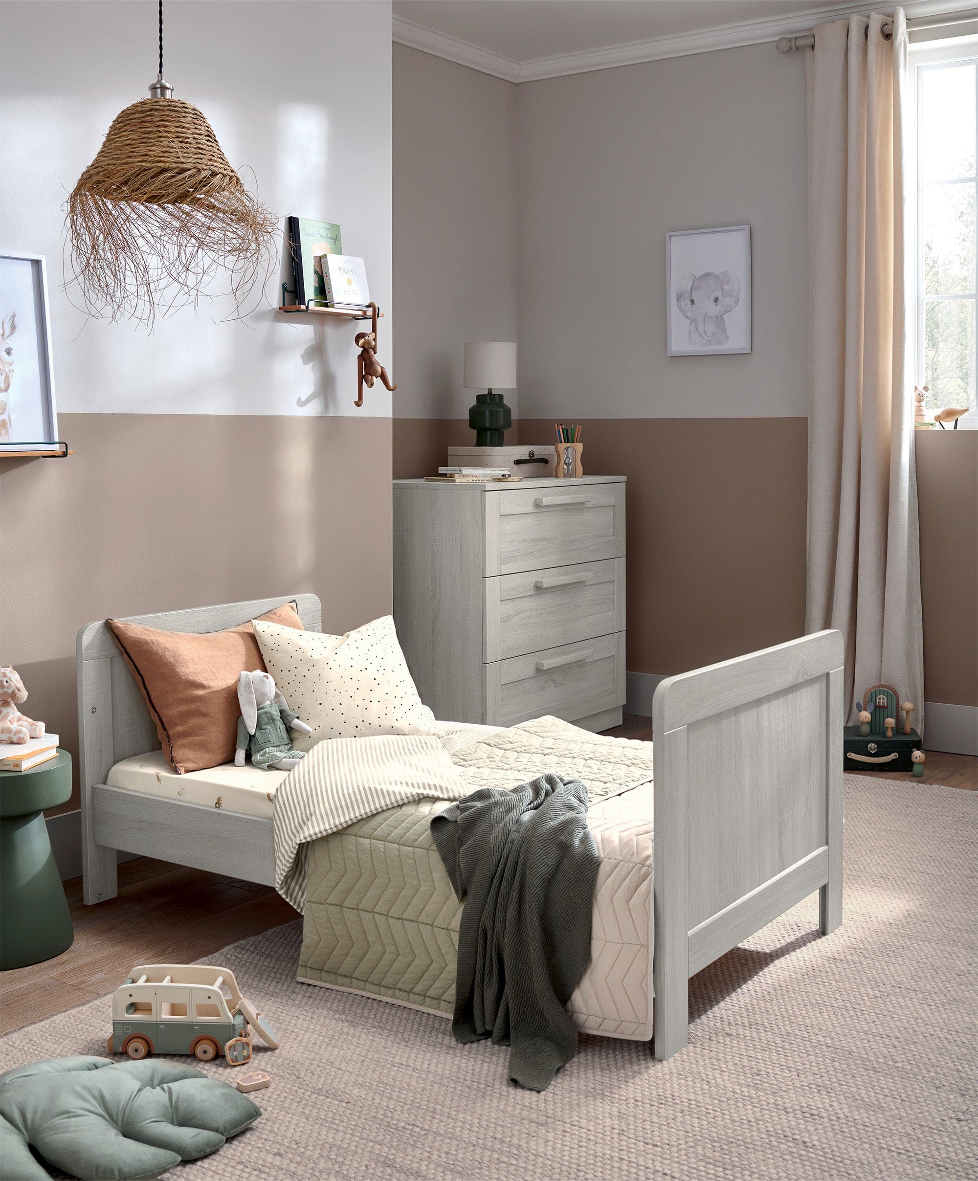 Atlas 3 Piece Cotbed Range with Dresser Changer & Wardrobe - Nimbus White - Image 20