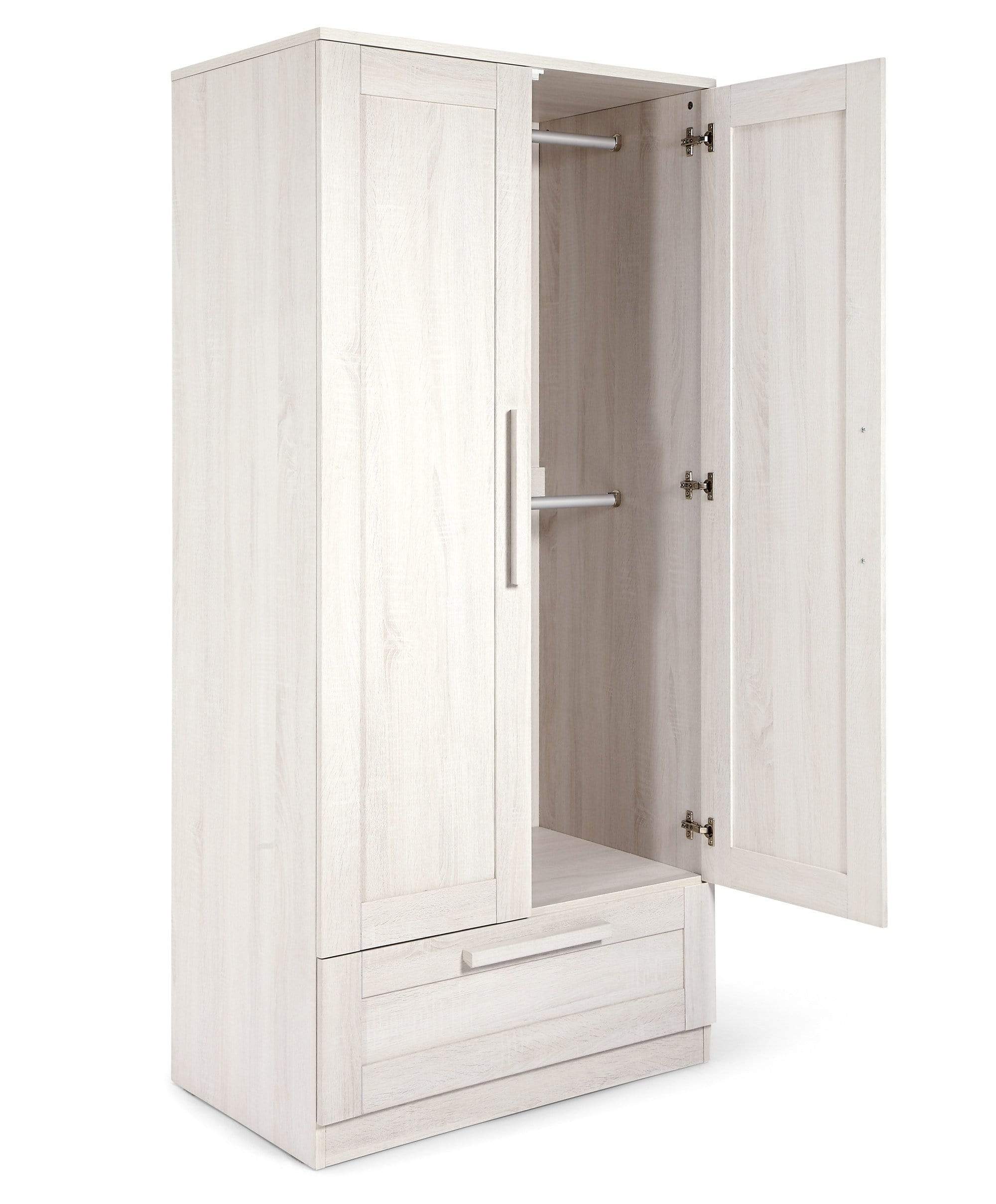 Atlas 3 Piece Cotbed Range with Dresser Changer & Wardrobe - Nimbus White - Image 30