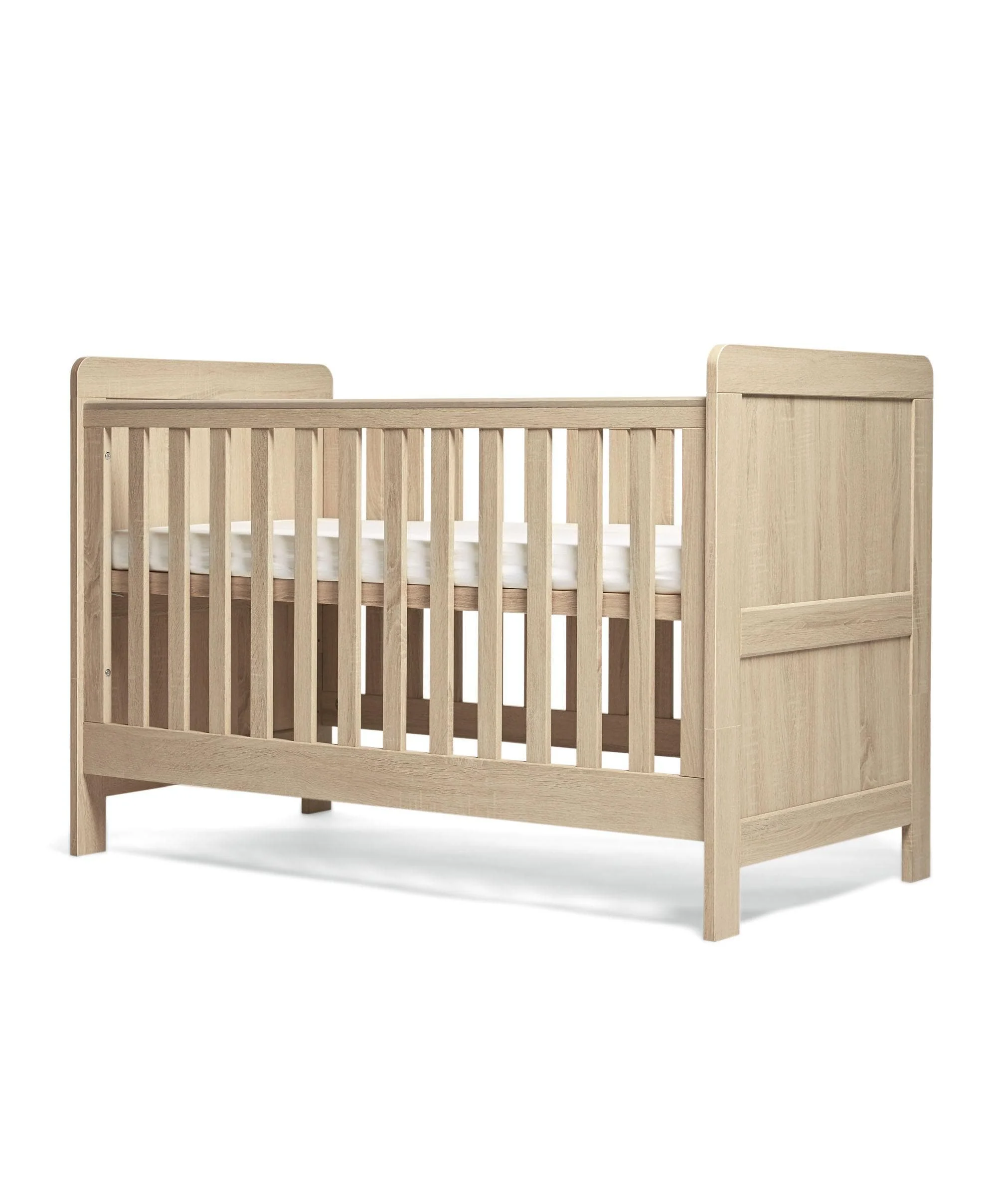 Atlas Cotbed & Luxury Hybrid Twin Mattress Bundle - Light Oak - Image 6