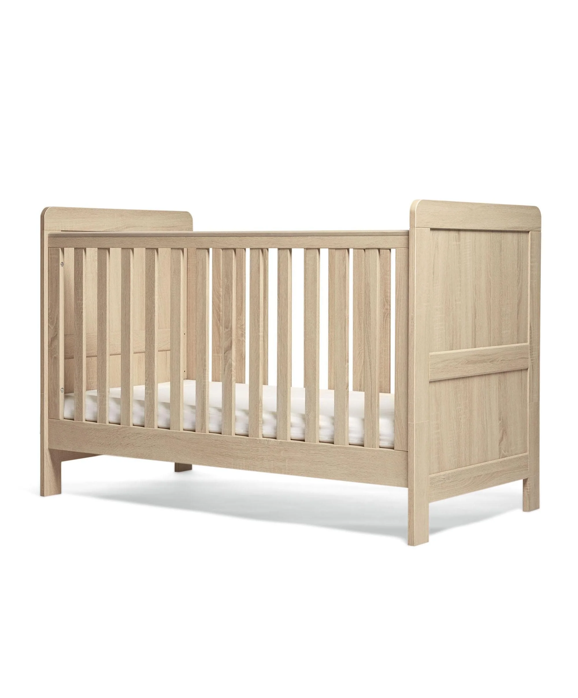 Atlas Cotbed & Luxury Hybrid Twin Mattress Bundle - Light Oak - Image 7