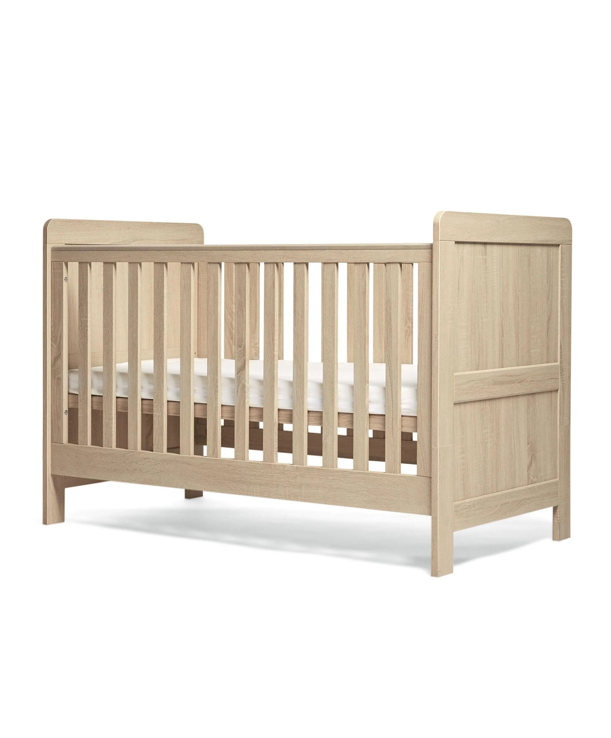 Atlas Cotbed & Luxury Hybrid Twin Mattress Bundle - Light Oak - Image 8