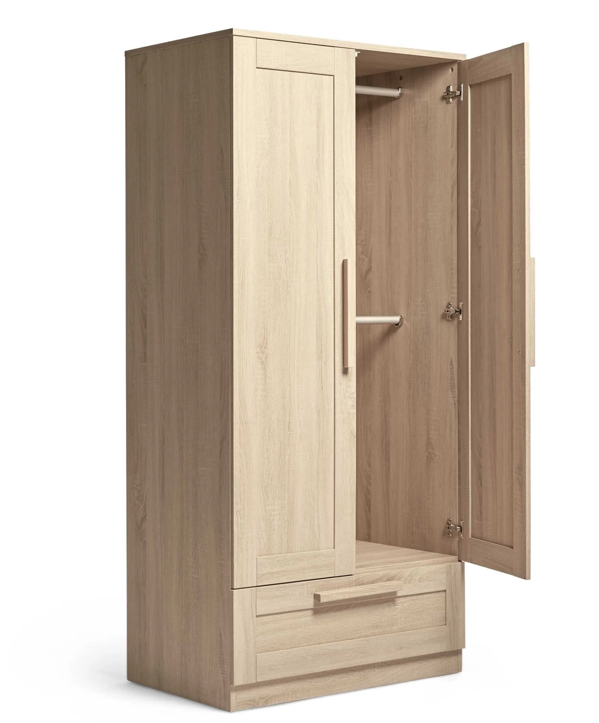 Atlas 3 Piece Small Cotbed Range with Dresser Changer & Wardrobe - Light Oak - Image 10