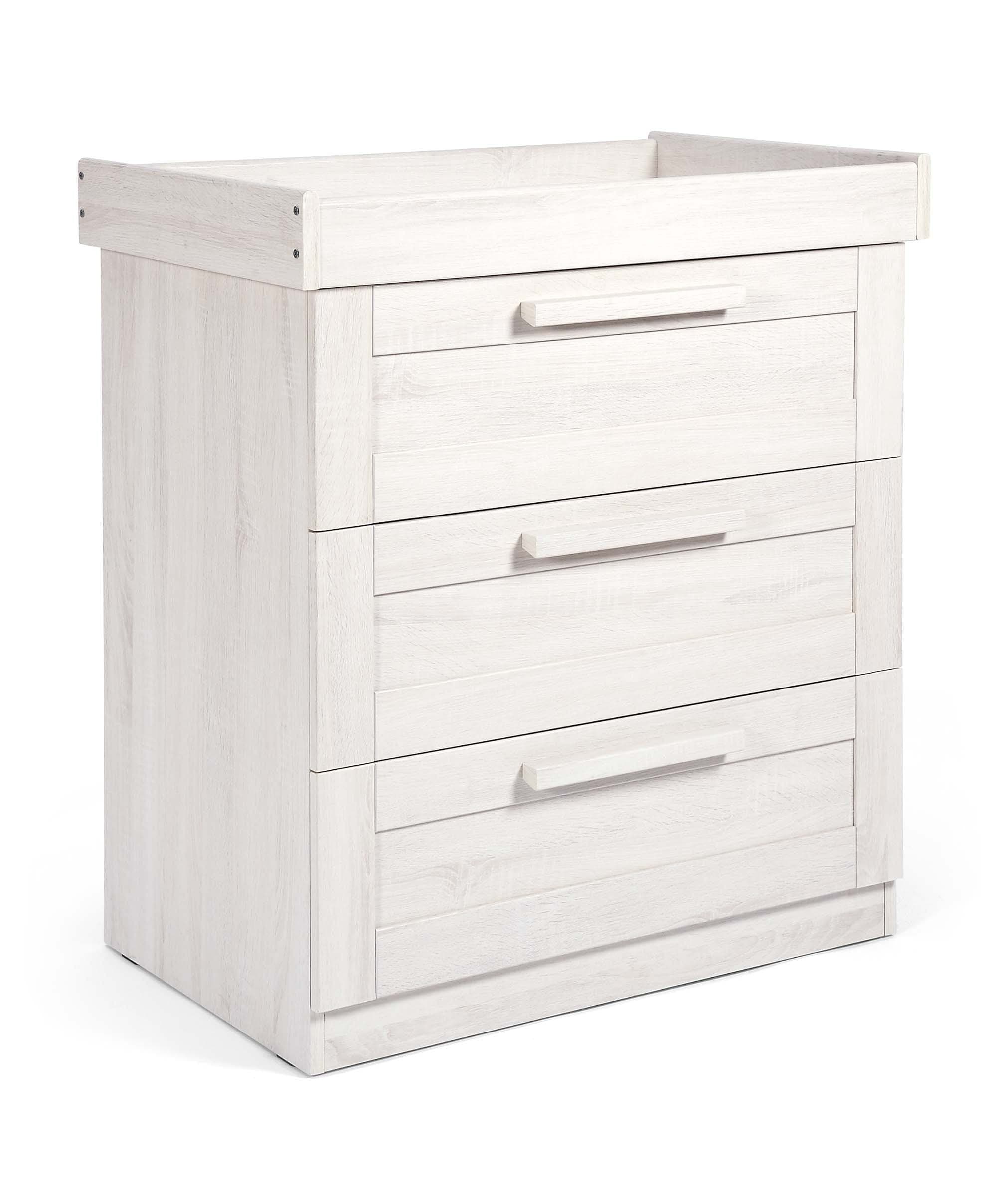 Atlas 3 Piece Small Cotbed Range with Dresser Changer & Wardrobe - White - Image 8