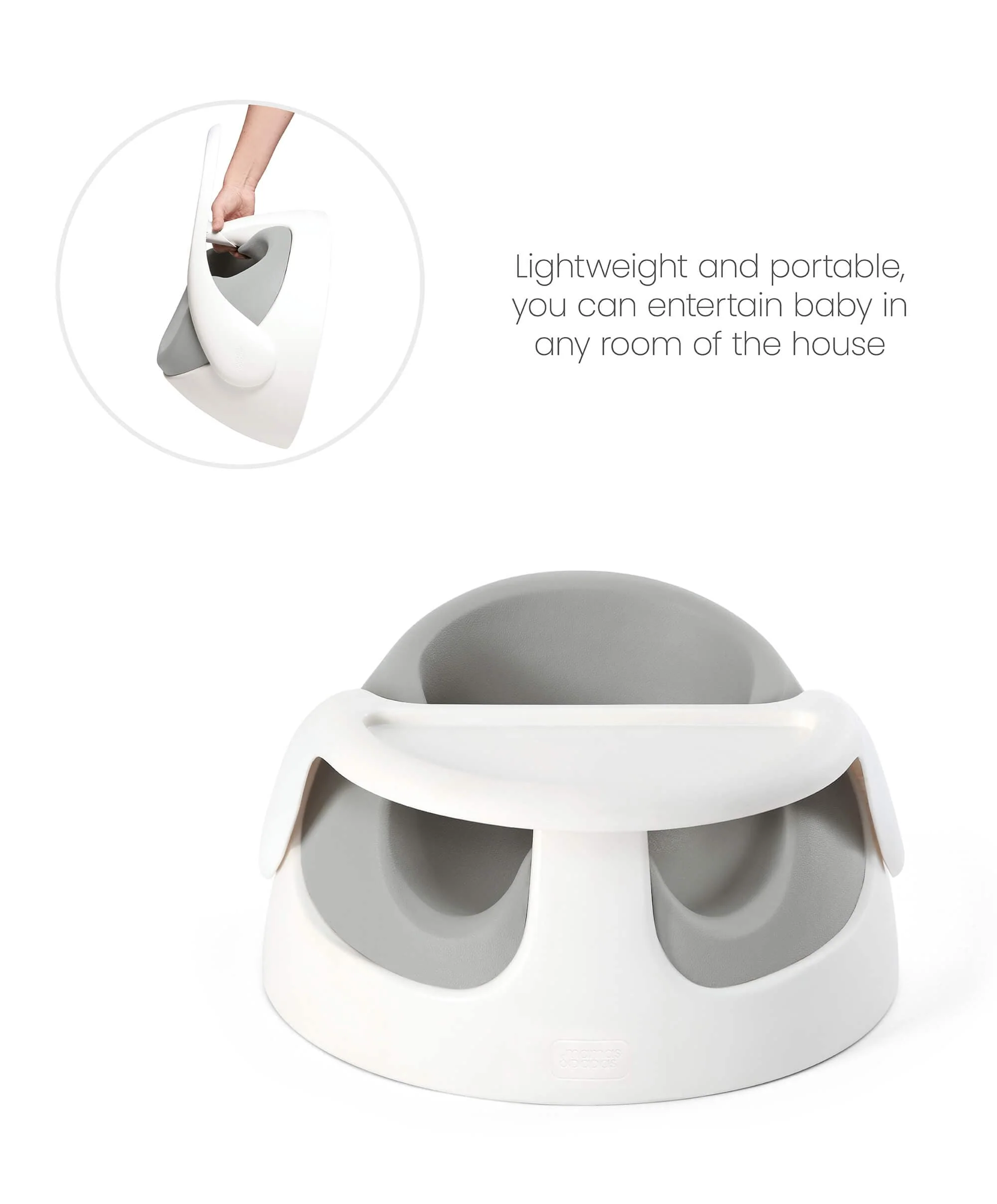 Snug Floor Seat with Activity Tray - Pebble Grey - Image 13