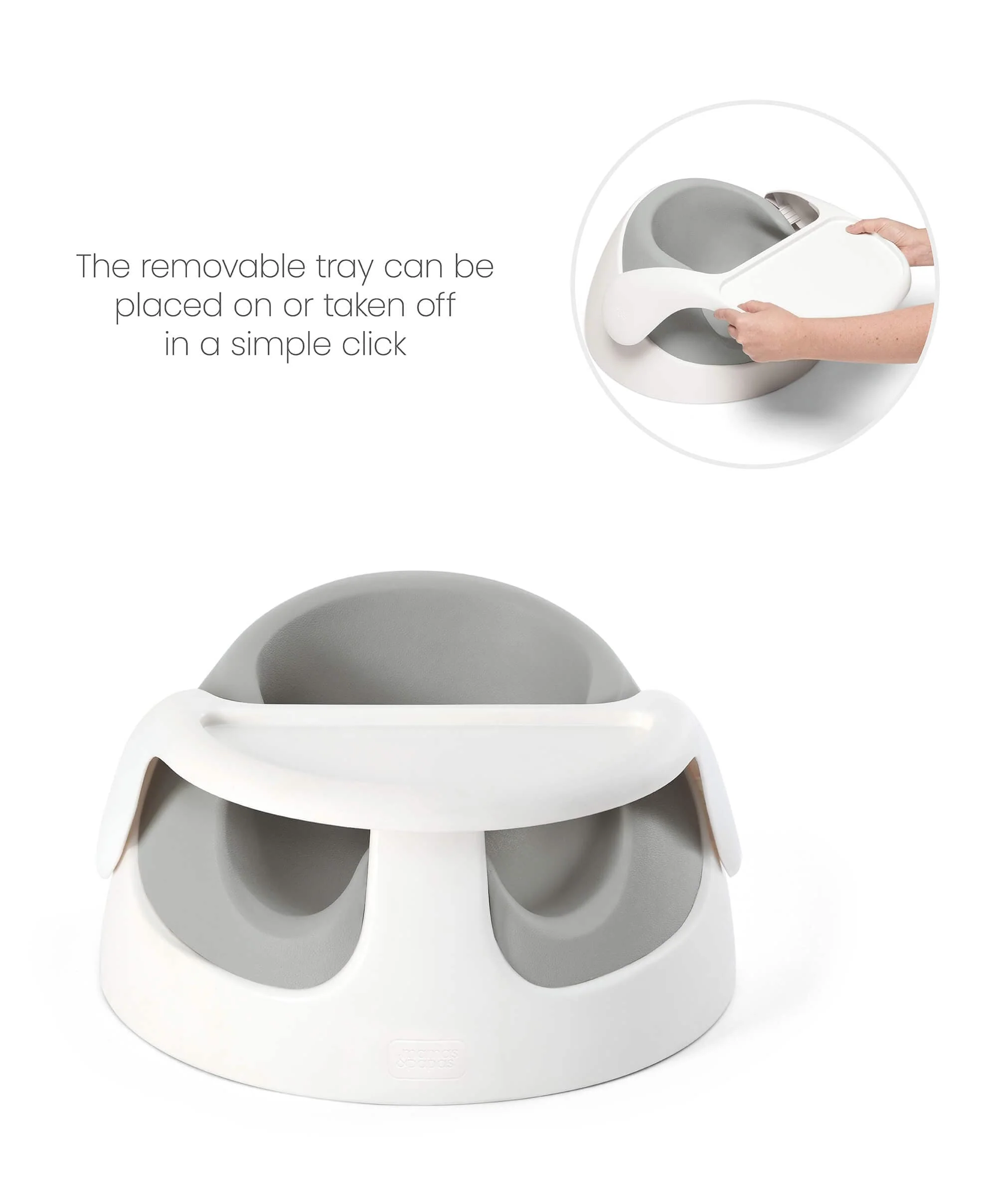 Snug Floor Seat with Activity Tray - Pebble Grey - Image 14