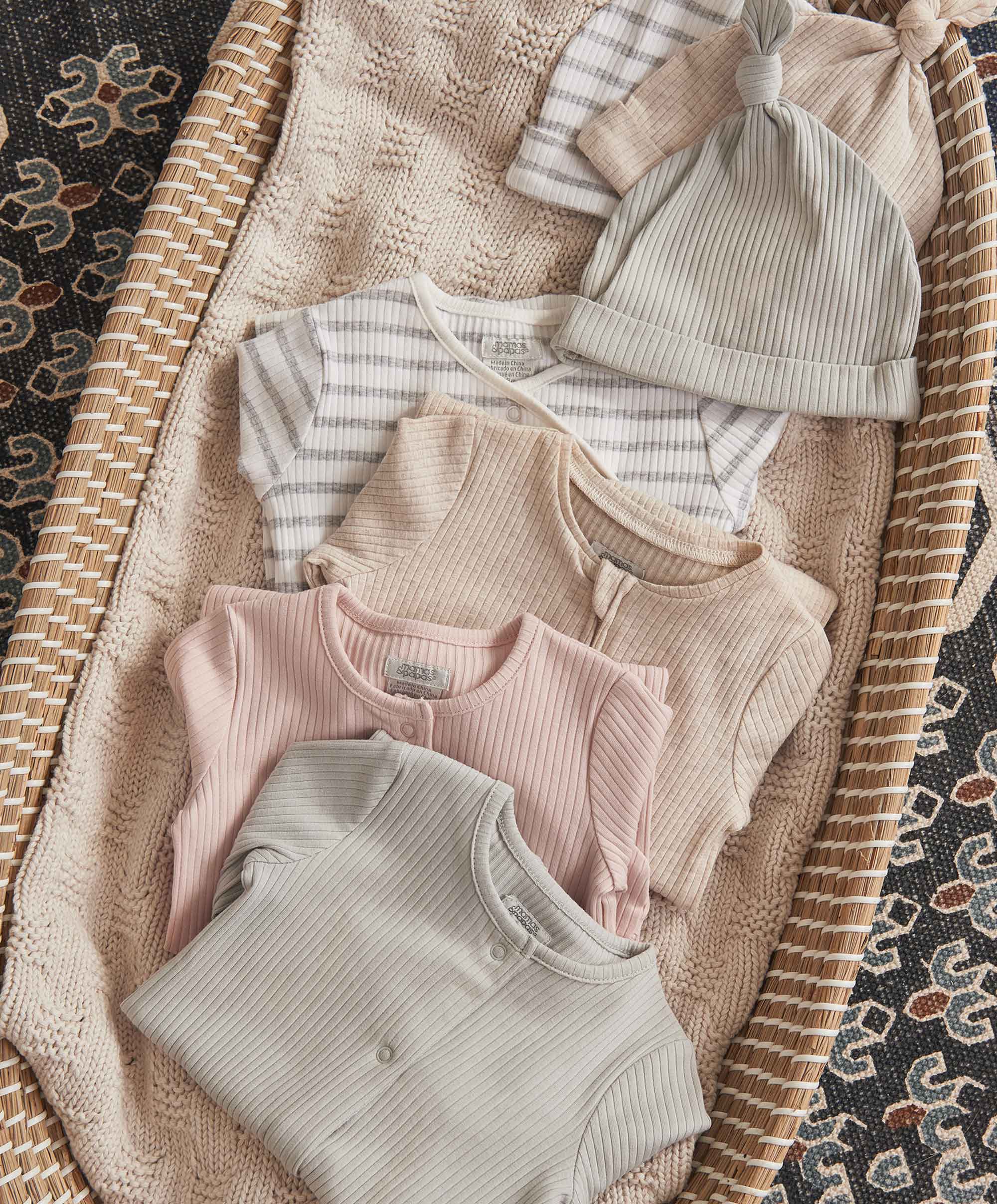 Organic Cotton Ribbed Sleepsuit - Oatmeal - Image 11
