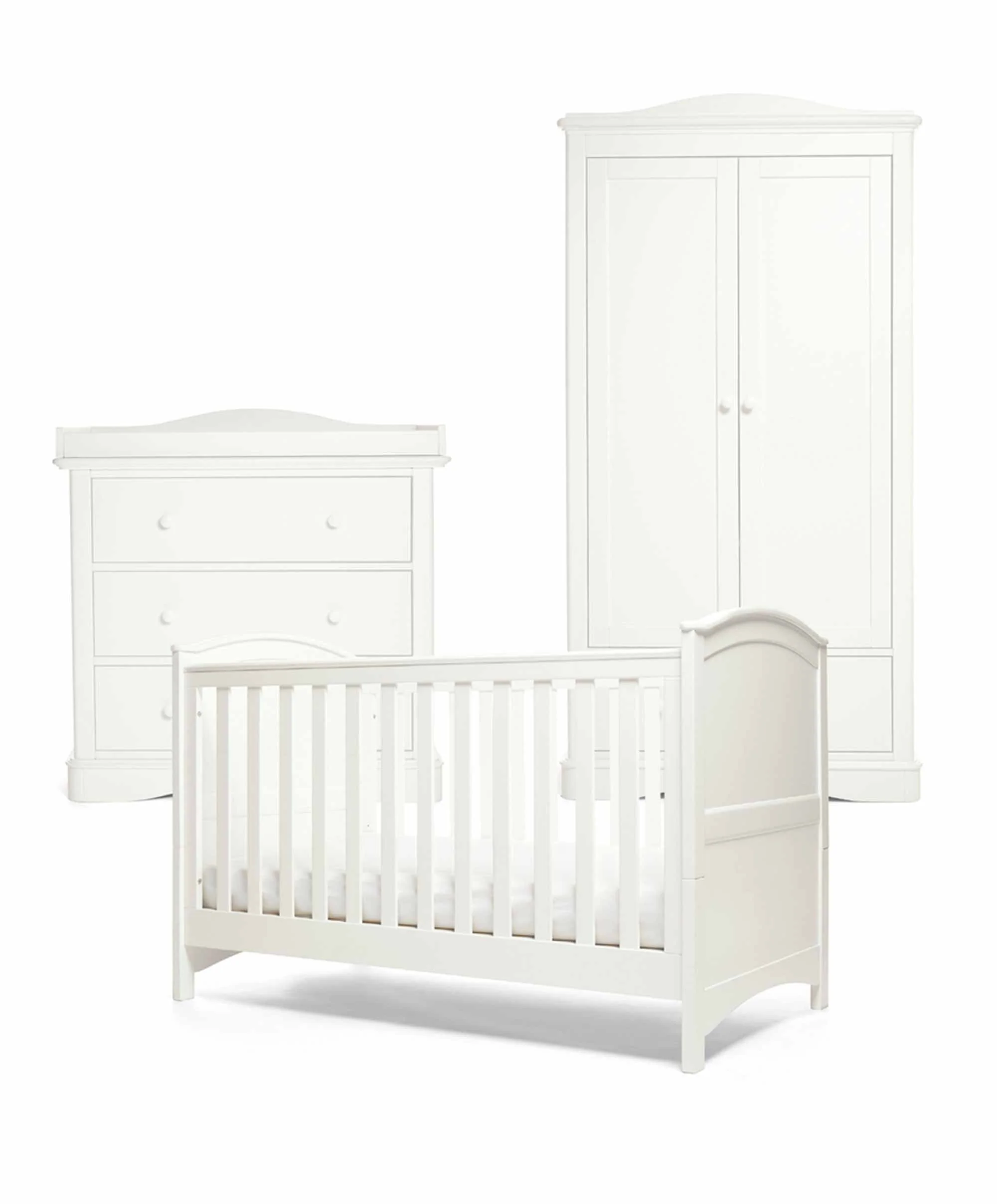 Flyn 3 Piece Cotbed Range with Dresser Changer & Wardrobe - White - Image 7