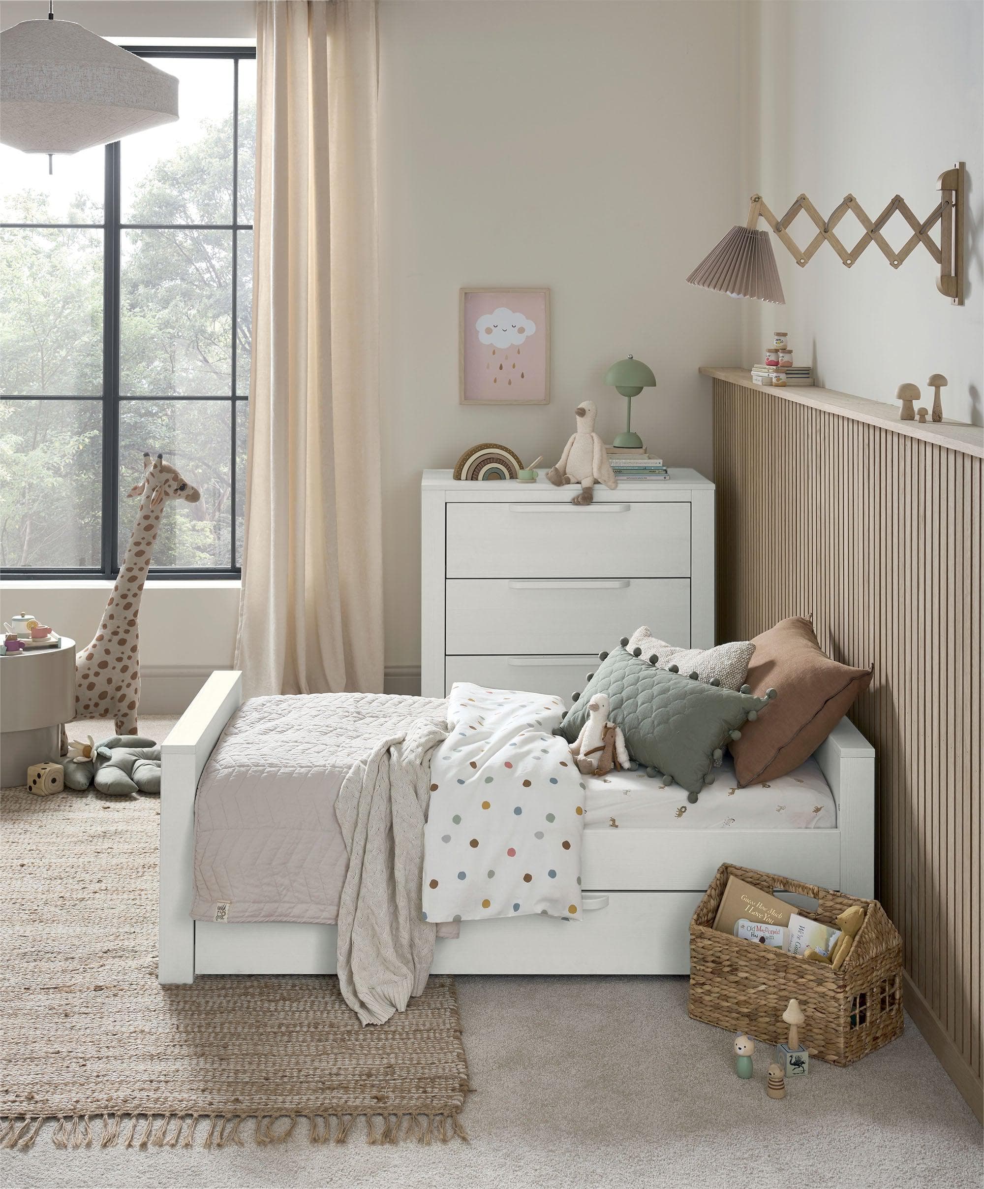 Franklin 2 Piece Cotbed Set with Dresser Changer - White Wash - Image 3