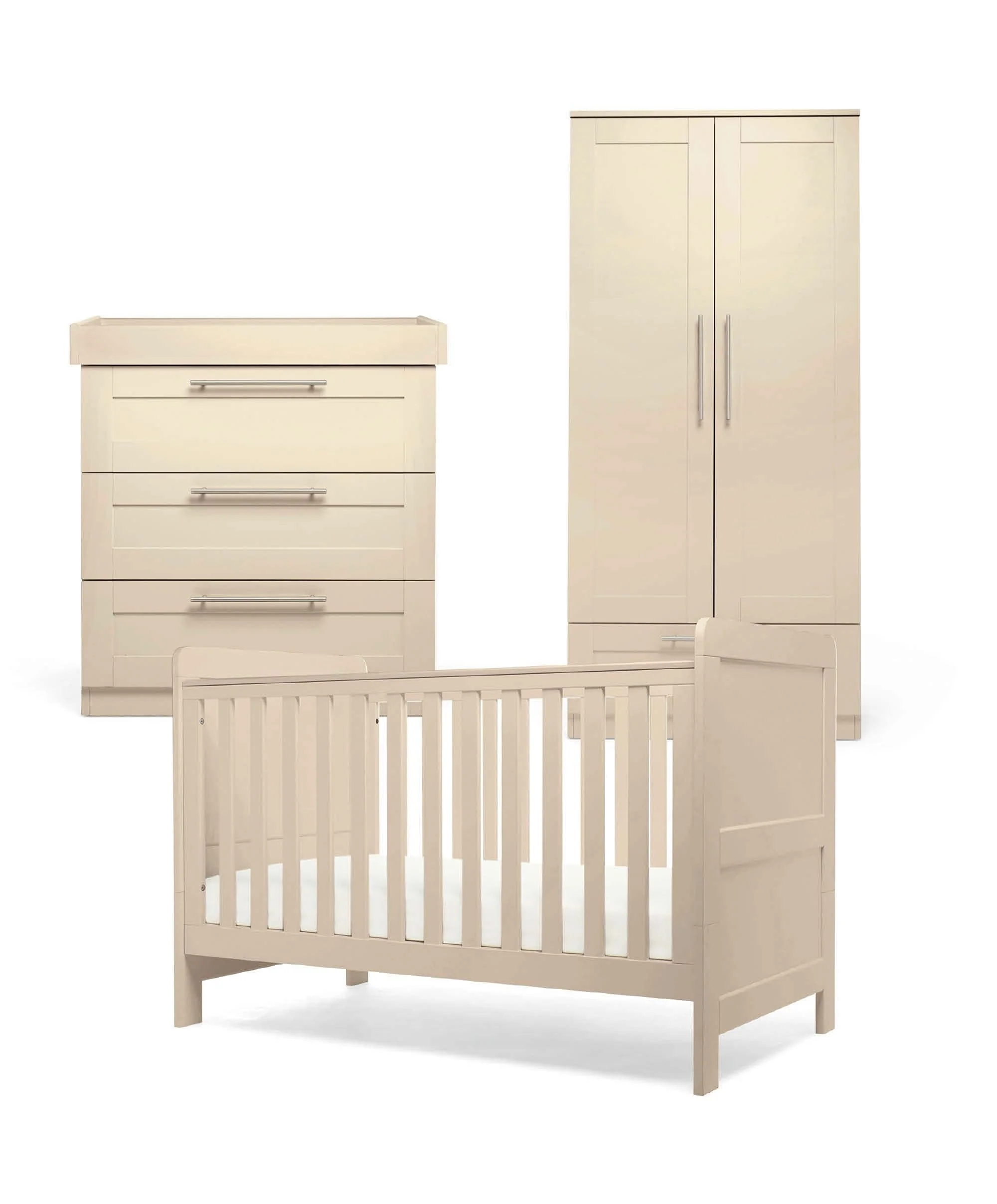 Hampden 3 Piece Cotbed Range with Dresser Changer & Wardrobe - Cashmere - Image 5