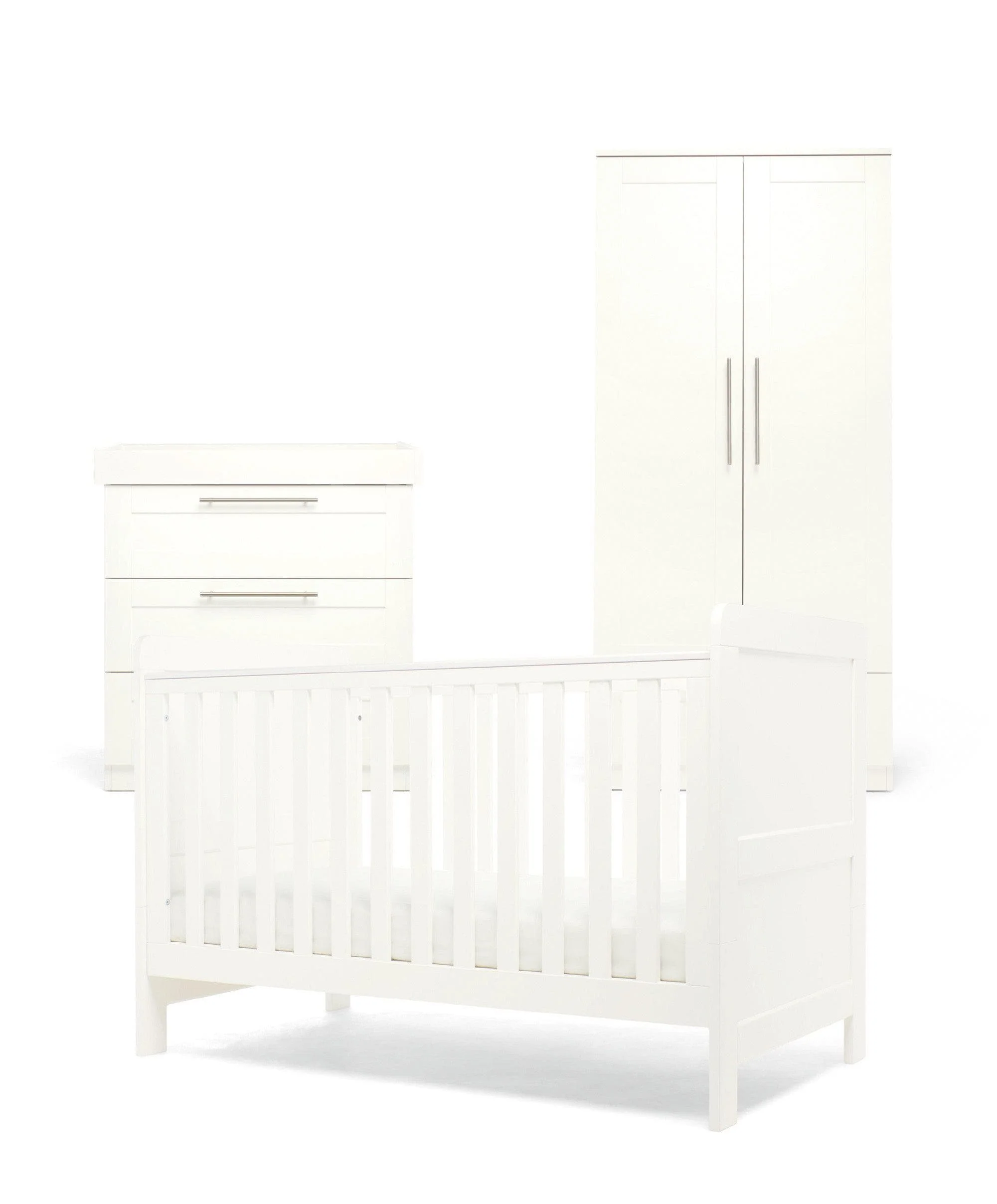 Hampden 3 Piece Cotbed Range with Dresser Changer & Wardrobe - White - Image 6