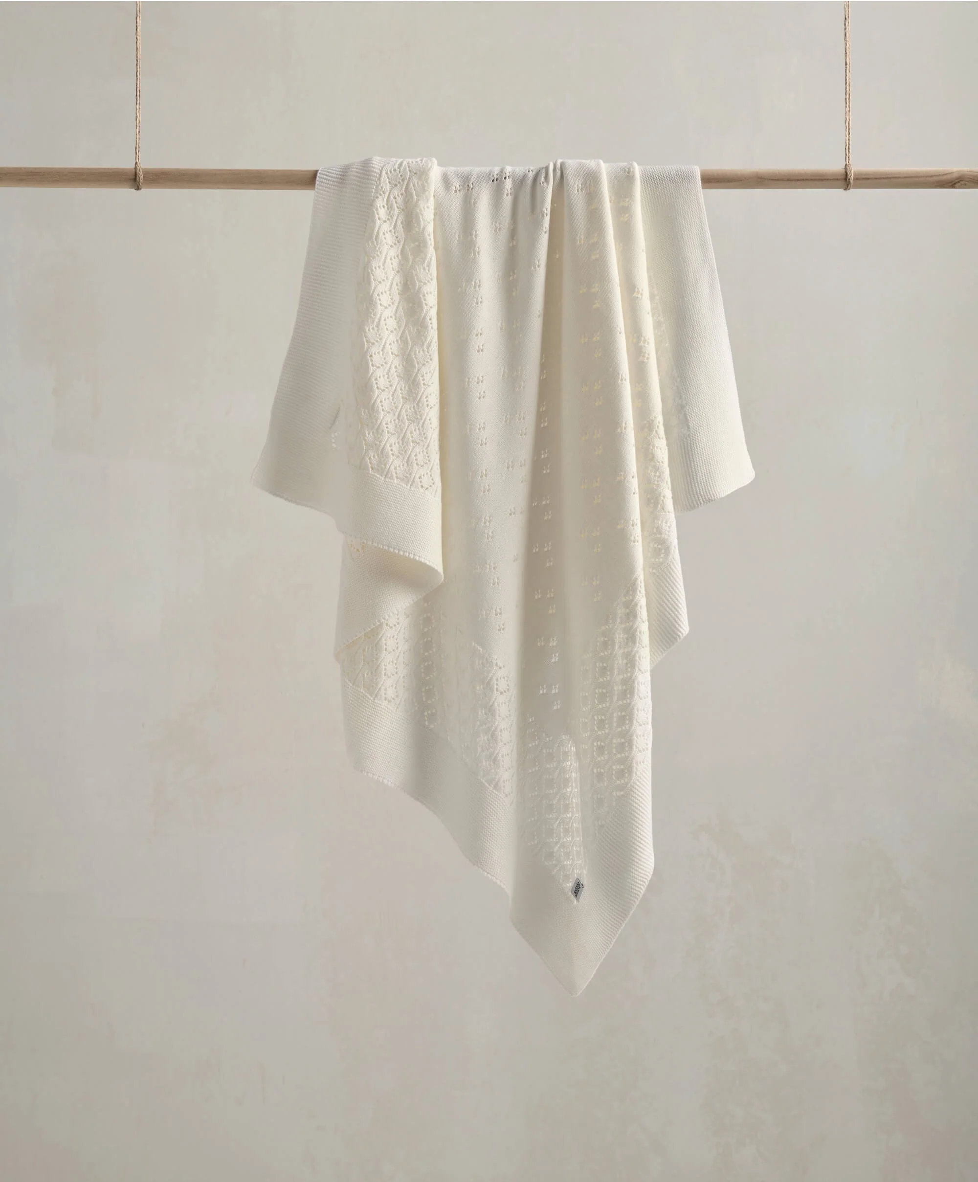 Knitted Blanket - Pointelle - Image 5