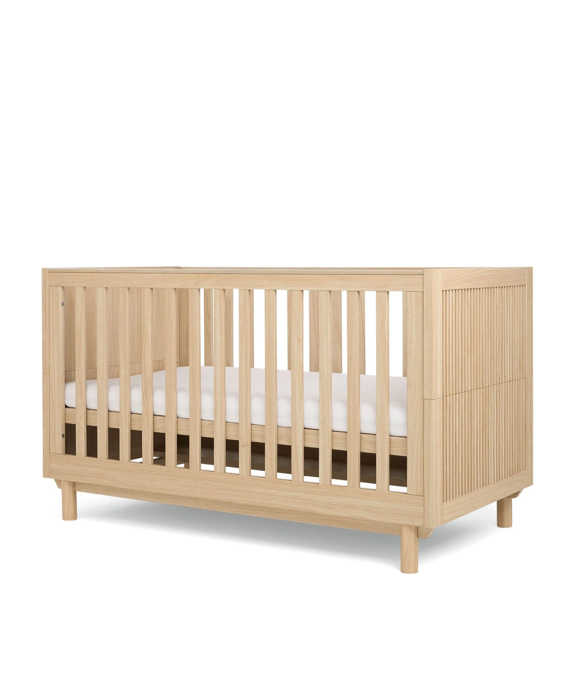 Oska Nursery Bundle With Lua Bedside Crib (6 Pieces) - Oak - Image 3