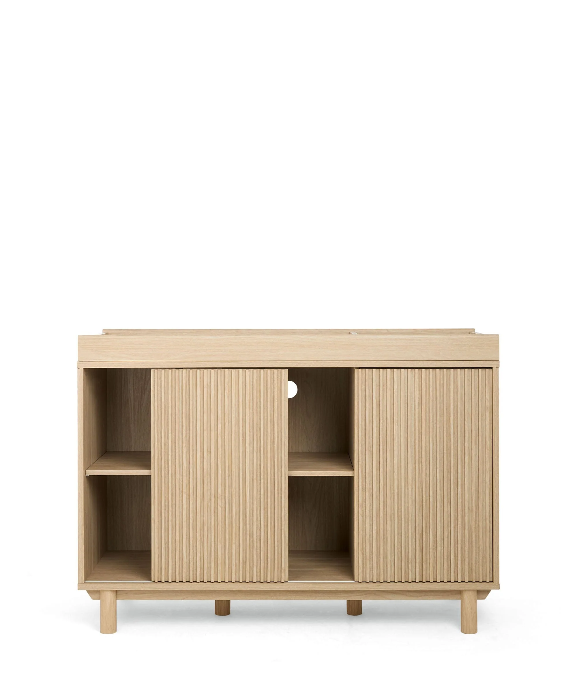 Oska Nursery Bundle With Wide Dresser Changer & Lua Bedside Crib (6 Pieces) - Oak - Image 8