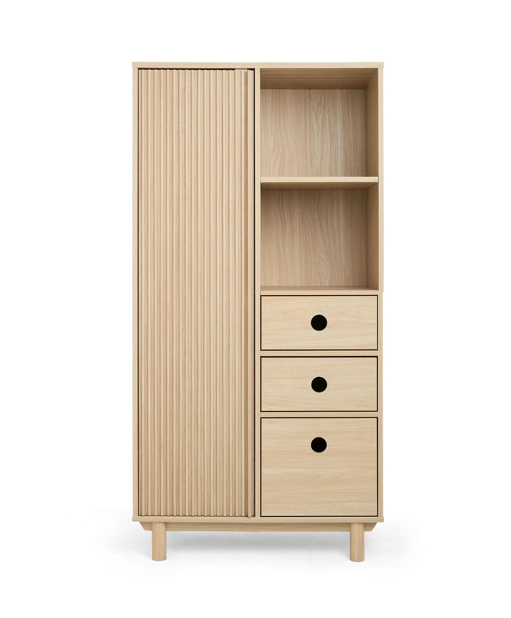 Oska 3 Piece Cotbed Range With Wide Dresser Changer & Wardrobe - Oak - Image 13