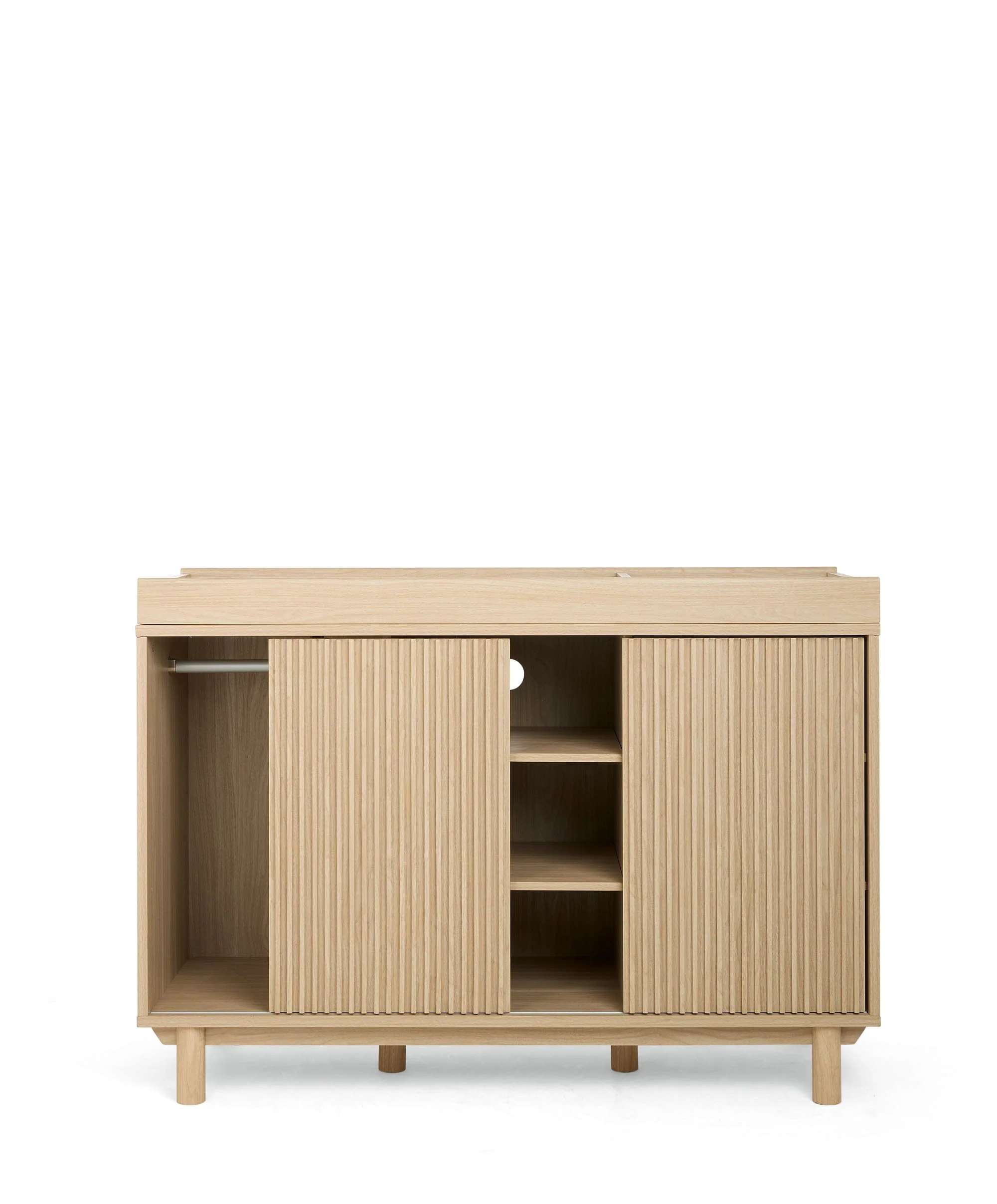 Oska 3 Piece Cotbed Range With Wide Dresser Changer & Wardrobe - Oak - Image 10