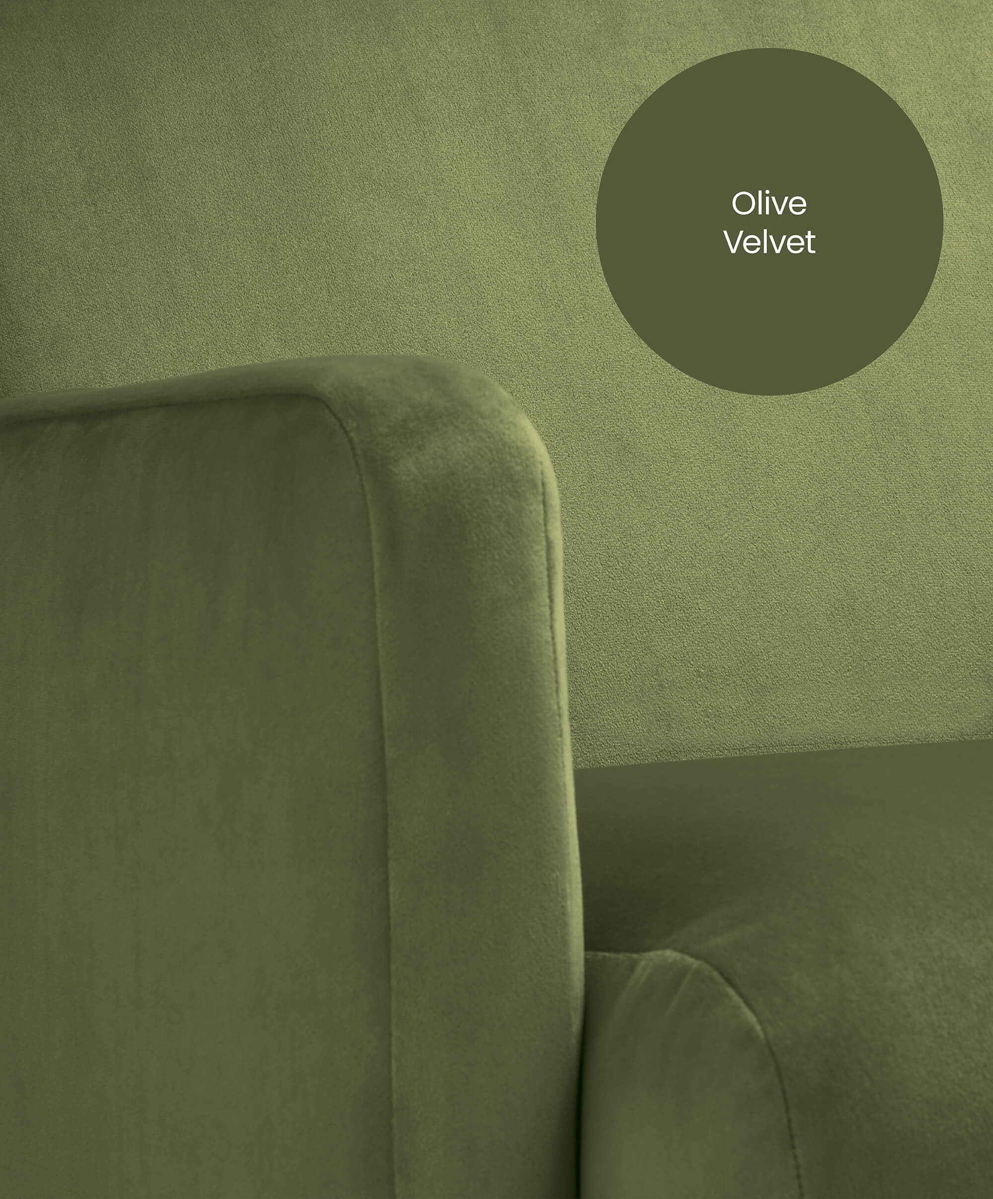 Royton Nursing Chair - Olive Velvet - Image 5