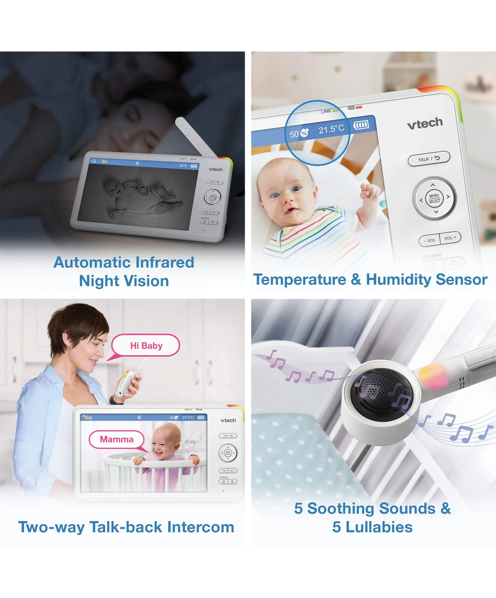 VTech RM7787HD 7” Over-The-Cot Smart Monitor - Image 7