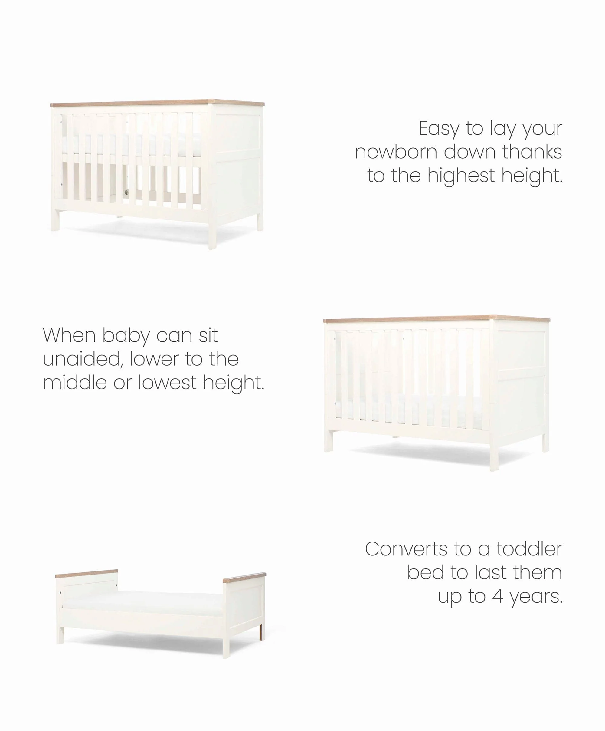 Wedmore Small Cotbed - White - Image 7